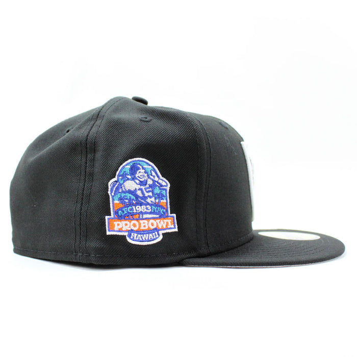 Las Vegas Raiders 1983 PRO BOWL New Era 59Fifty Fitted Hat (Glow in the Dark Logo Gray Under Brim)