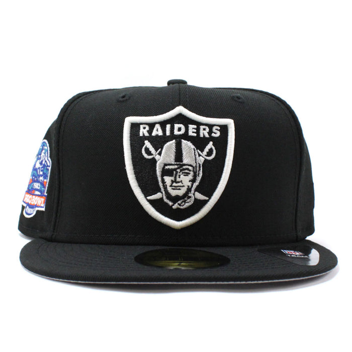 Las Vegas Raiders 1983 PRO BOWL New Era 59Fifty Fitted Hat (Glow in the Dark Logo Gray Under Brim)