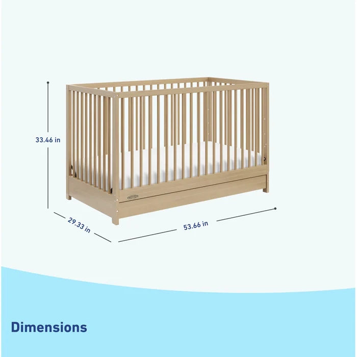 Lit bébé convertible 5 en 1 Santorini couleur bois beige