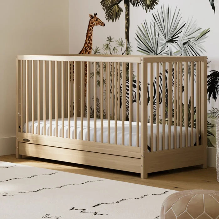 Lit bébé convertible 5 en 1 Santorini couleur bois beige
