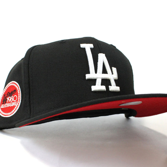 Los Angeles Dodgers 1980 All-Star Game New Era 59Fifty Fitted Hat (Black Red Under Brim)