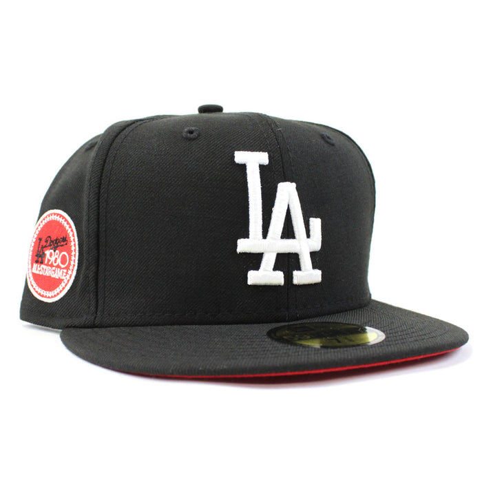 Los Angeles Dodgers 1980 All-Star Game New Era 59Fifty Fitted Hat (Black Red Under Brim)