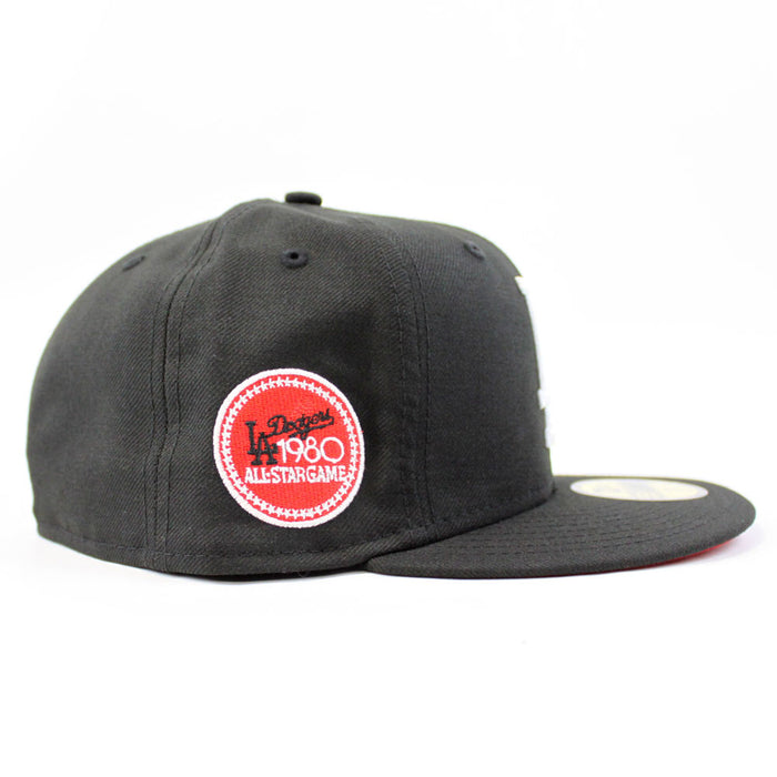 Los Angeles Dodgers 1980 All-Star Game New Era 59Fifty Fitted Hat (Black Red Under Brim)