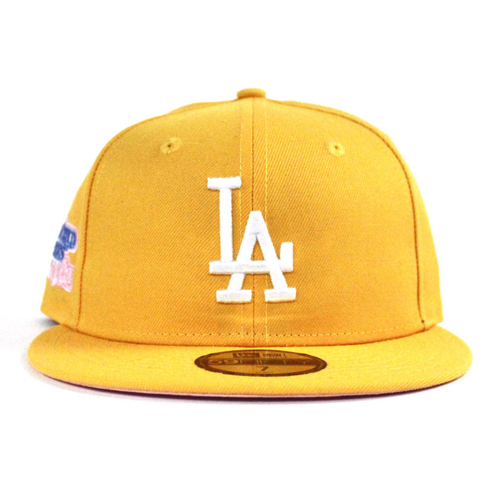 Los Angeles Dodgers 1981 World Series New Era 59Fifty Fitted Hat (Yellow Pink Under Brim)