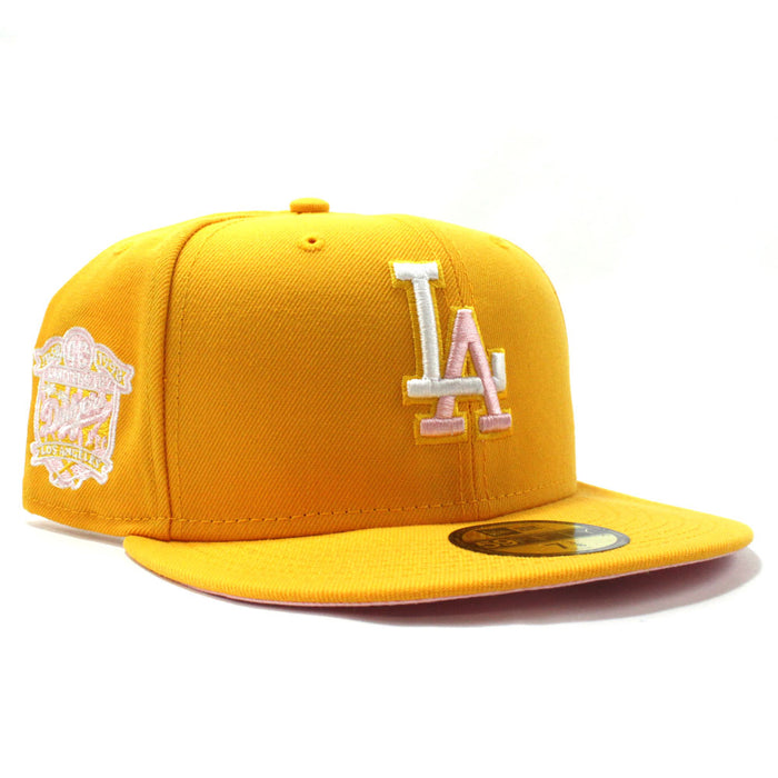 Los Angeles Dodgers 40th Anniversary New Era 59Fifty Fitted Hat (Gold Pink Under Brim)