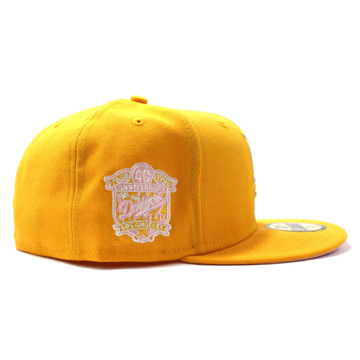 Los Angeles Dodgers 40th Anniversary New Era 59Fifty Fitted Hat (Gold Pink Under Brim)