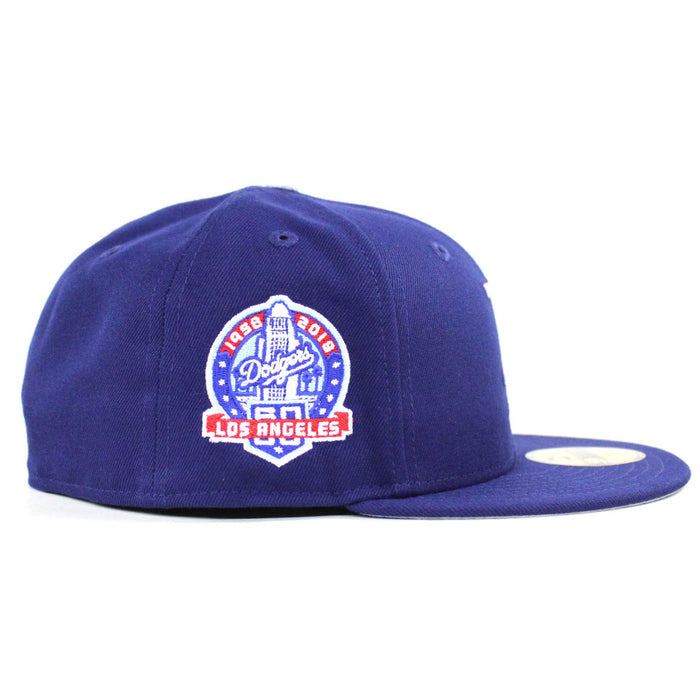 Los Angeles Dodgers 60th Anniversary New Era 59Fifty Fitted Hat (Blue Gray Under Brim)