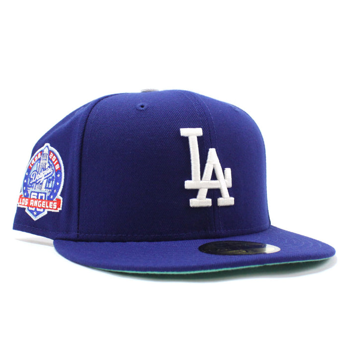 Los Angeles Dodgers 60th Anniversary New Era 59Fifty Fitted Hat (Blue MINT Under Brim)