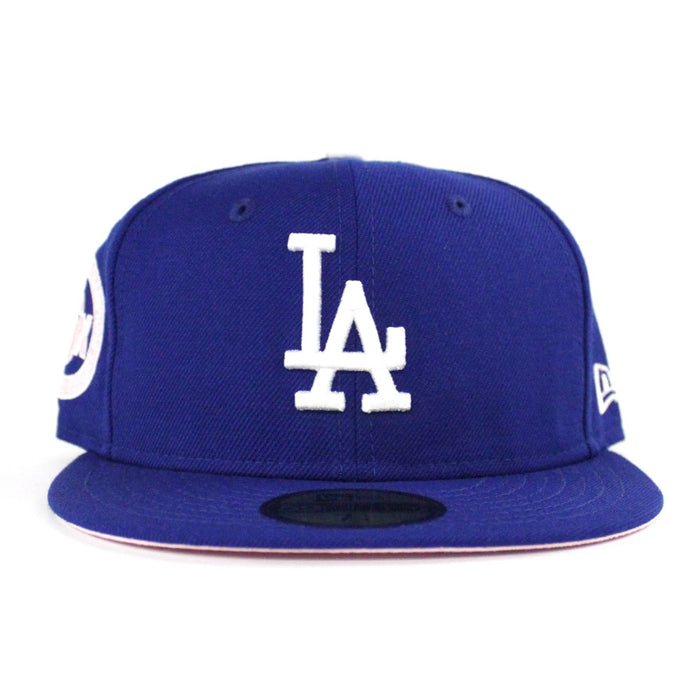 Los Angeles Dodgers 6X World Series New Era 59Fifty Fitted Hat (Pink Under Brim)