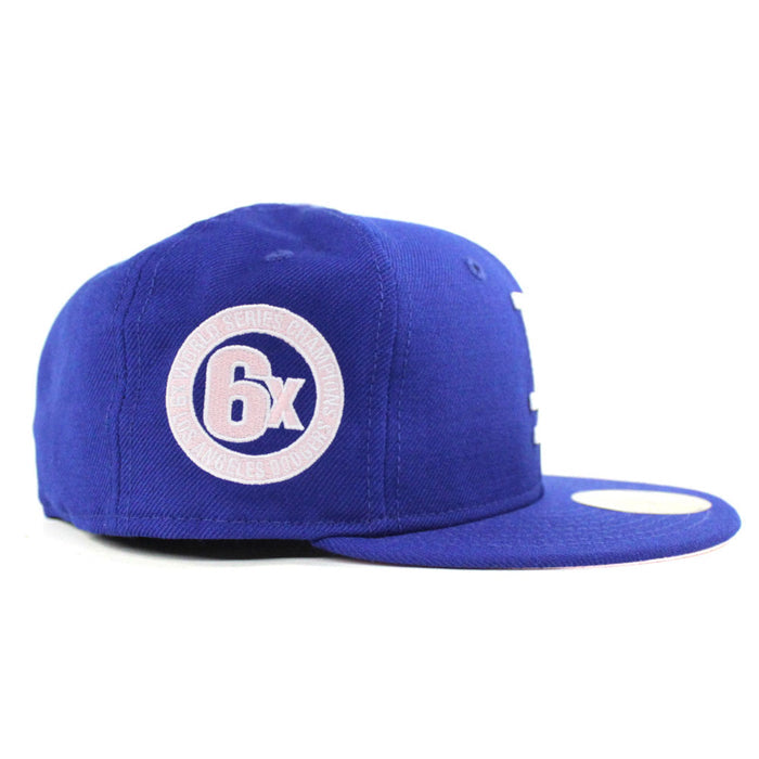 Los Angeles Dodgers 6X World Series New Era 59Fifty Fitted Hat (Pink Under Brim)