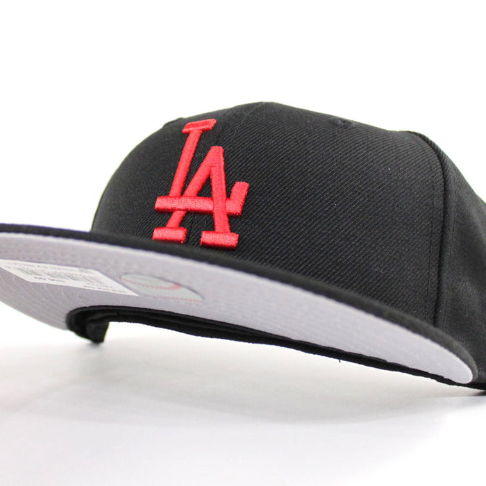 Los Angeles Dodgers New Era 59Fifty Fitted Hat (Black Red Gray Under Brim)