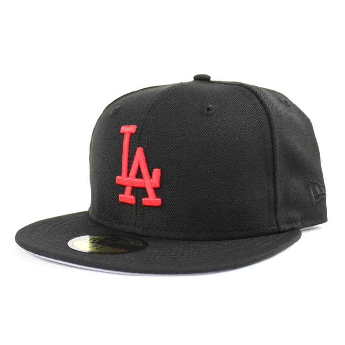 Los Angeles Dodgers New Era 59Fifty Fitted Hat (Black Red Gray Under Brim)