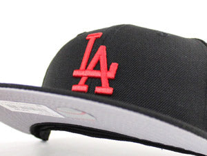 Los Angeles Dodgers New Era 59Fifty Fitted Hat (Black Red Gray Under Brim)