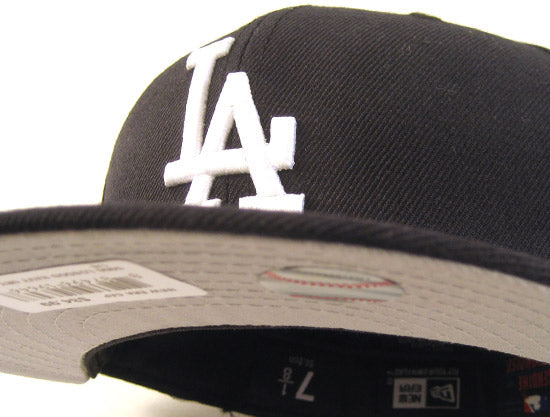 Los Angeles Dodgers New Era 59Fifty Fitted Hats (NY YANKEES COLOR NAVY GREY UNDER BRIM)