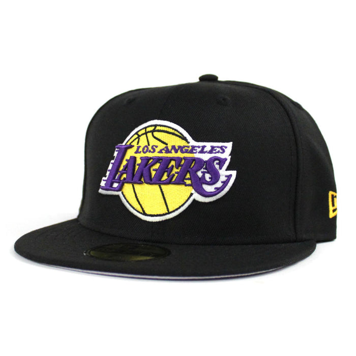 Los Angeles Lakers New Era 59Fifty Fitted Hat (Black Gray Under Brim)