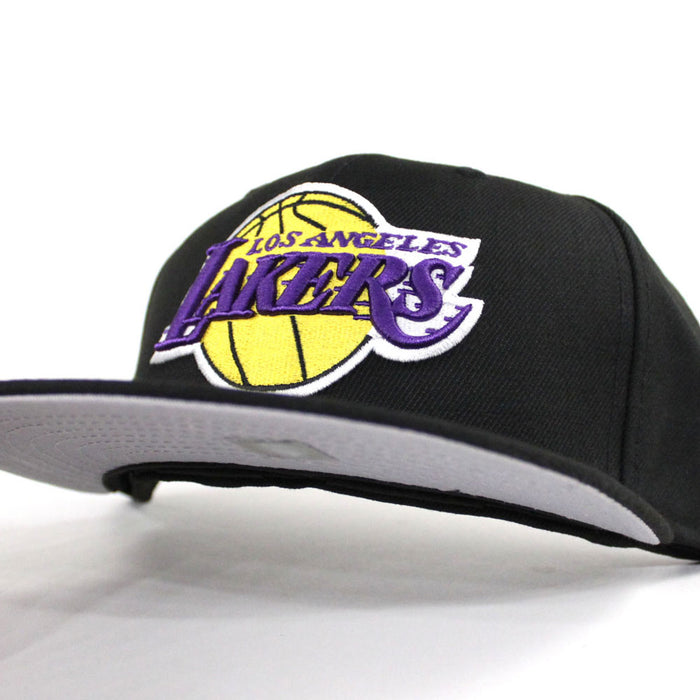 Los Angeles Lakers New Era 59Fifty Fitted Hat (Black Gray Under Brim)