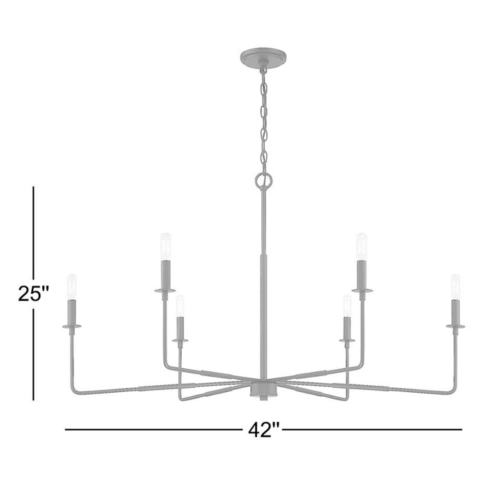 Lustre classique Alysa 6 - Style bougie