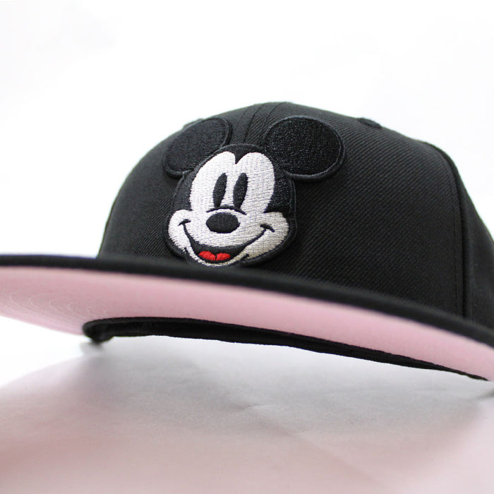 MICKEY MOUSE New Era 59Fifty Fitted Hat (Black Pink Under Brim)