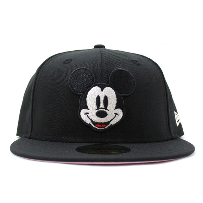 MICKEY MOUSE New Era 59Fifty Fitted Hat (Black Pink Under Brim)