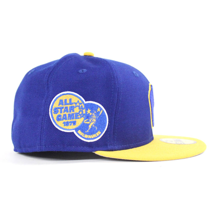 Milwaukee Brewers 1975 All Star Game New Era 59Fifty Fitted Hat (Blue Yellow Gray Under Brim)