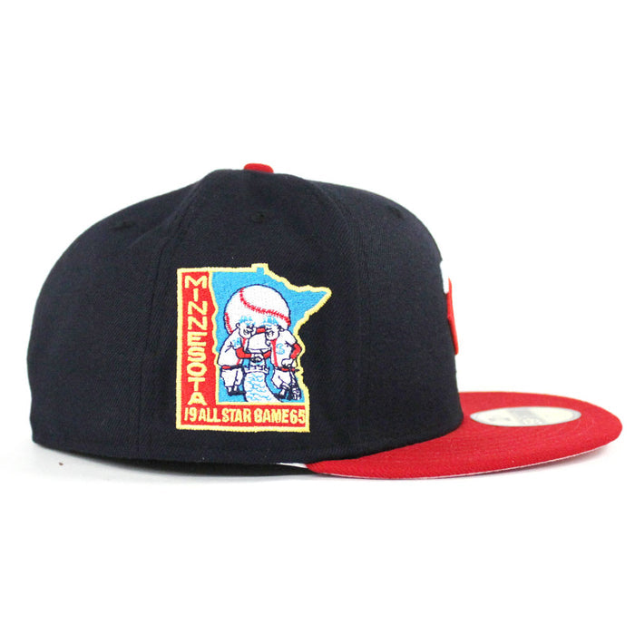 Minnesota Twins 1965 All Star Game New Era 59Fifty Fitted Hat (Navy Red PINK Under Brim)