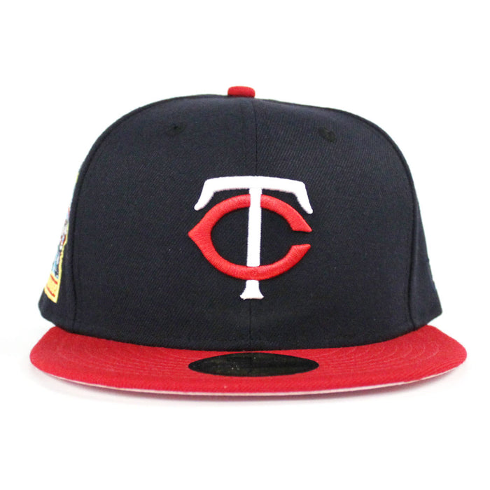 Minnesota Twins 1965 All Star Game New Era 59Fifty Fitted Hat (Navy Red PINK Under Brim)