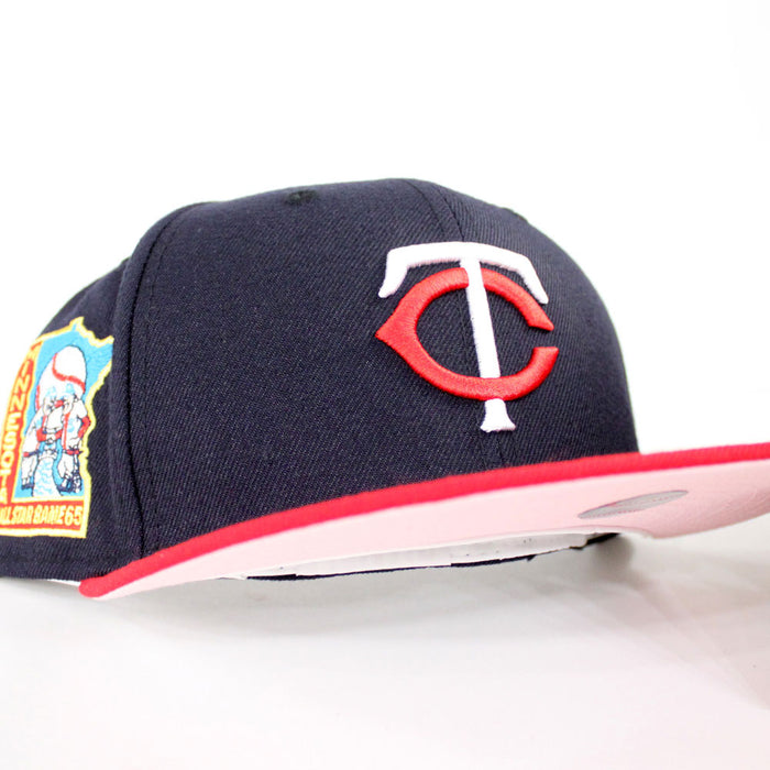 Minnesota Twins 1965 All Star Game New Era 59Fifty Fitted Hat (Navy Red PINK Under Brim)