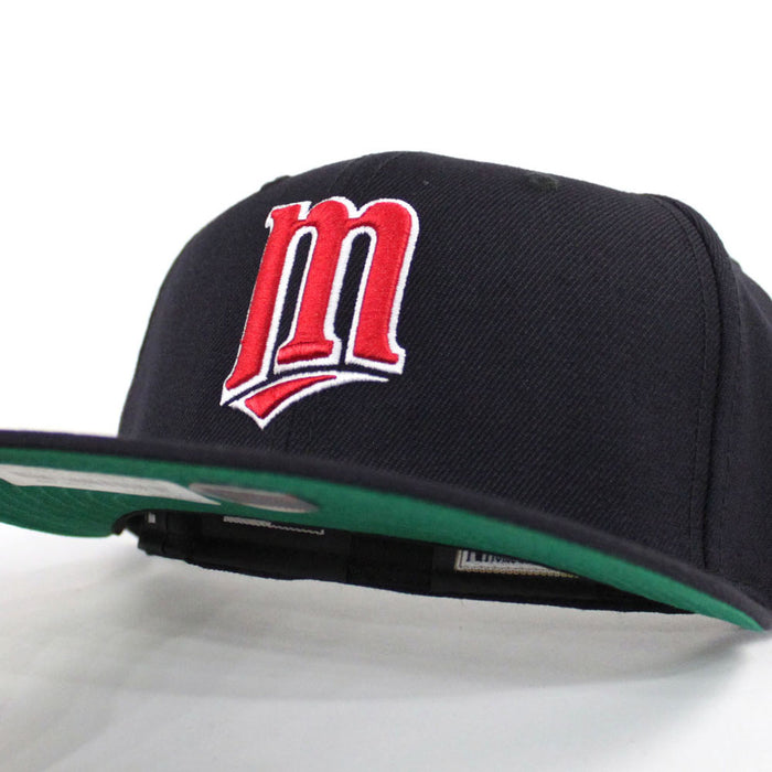 Minnesota Twins 1991 World Series New Era 59Fifty Fitted Hat (Navy Black Sweatband Green Under Brim)