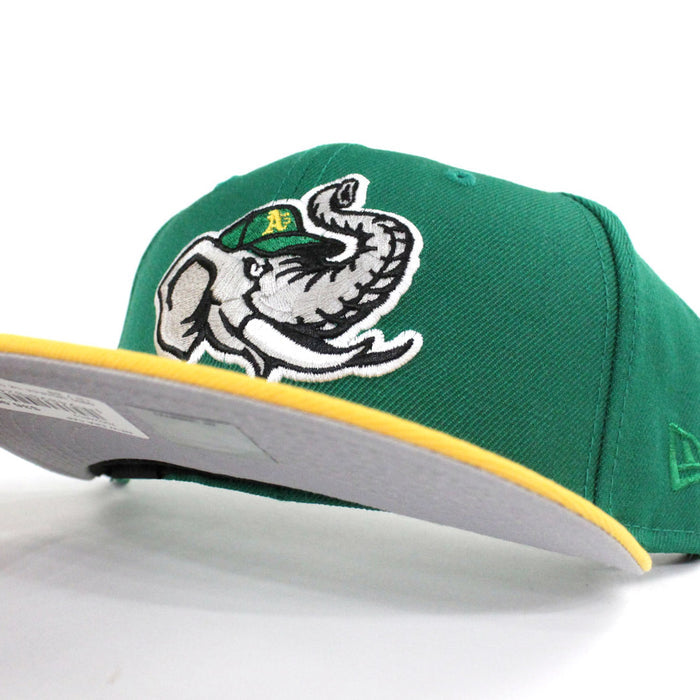 Modesto Athletics New Era 59FIFTY Fitted Hat (Kelly Green Gray Under Brim)