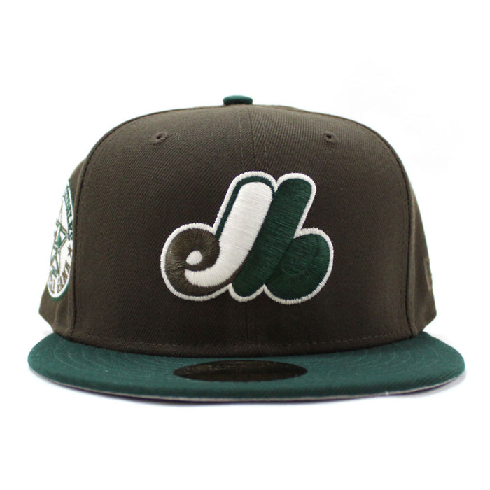 Montreal Expos 1982 All Star Game New Era Fitted 59Fifty Hat (Brown Green with Gray Under Brim)