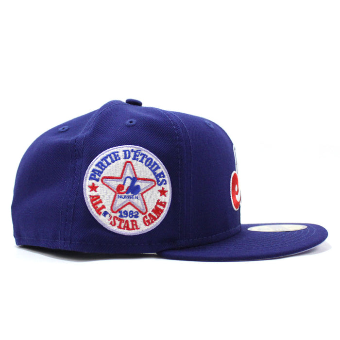 Montreal Expos All Star Game 1982 New Era Fitted 59Fifty Hat (Blue lavender Under Brim)