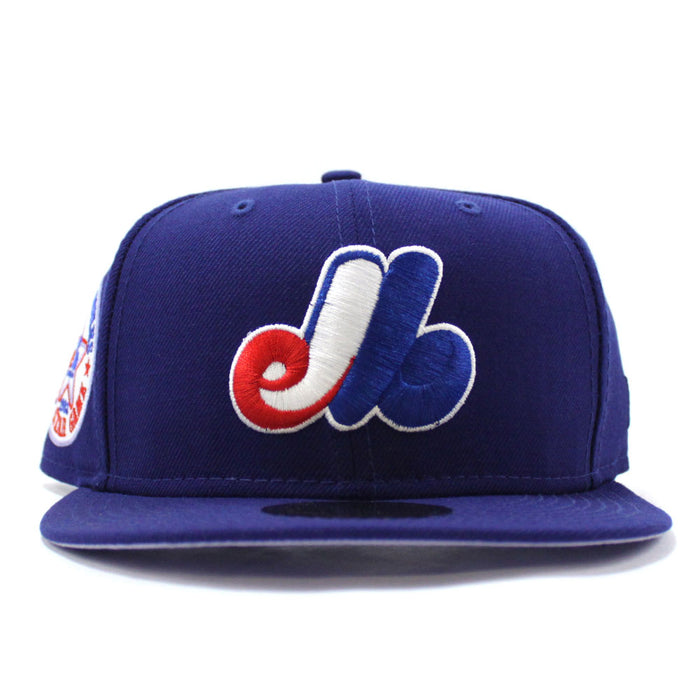 Montreal Expos All Star Game 1982 New Era Fitted 59Fifty Hat (Blue lavender Under Brim)