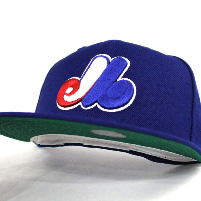 Montreal Expos OLYMPIC STADIUM New Era Fitted 59Fifty Hat (Blue Green Under Brim)