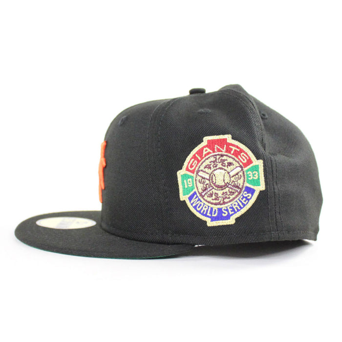 NEW YORK GIANTS 1933 World Series 59Fifty New Era Fitted Hat (Black Green Under Brim)