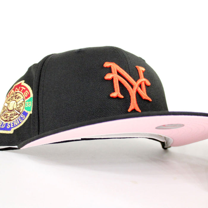 NEW YORK GIANTS 1933 World Series 59Fifty New Era Fitted Hat (Black Pink Under Brim)