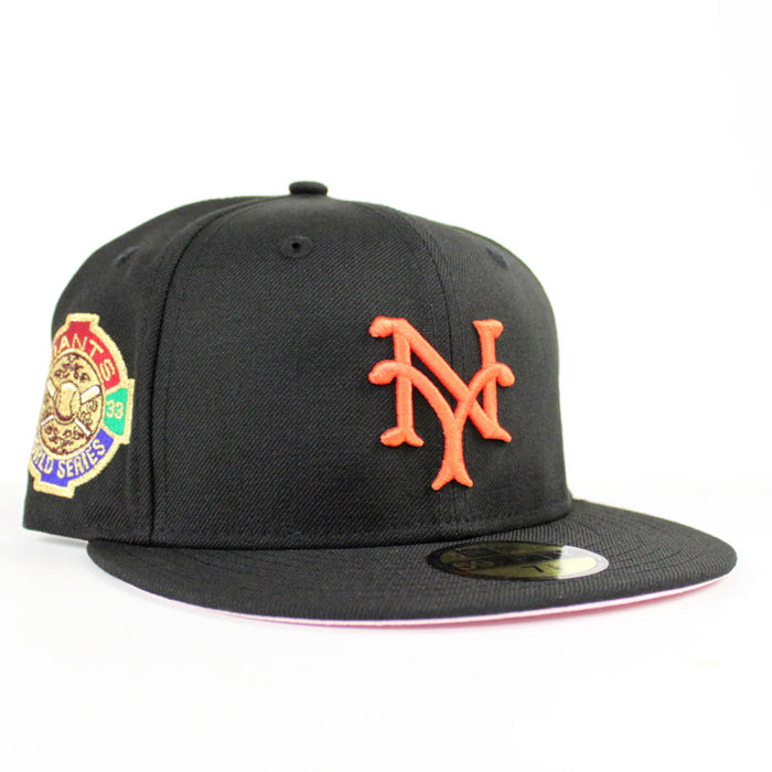 NEW YORK GIANTS 1933 World Series 59Fifty New Era Fitted Hat (Black Pink Under Brim)