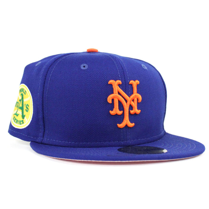 New York Mets 1973 World Series 59Fifty New Era Fitted Hat Ver 2 (Blue PINK Under Brim)