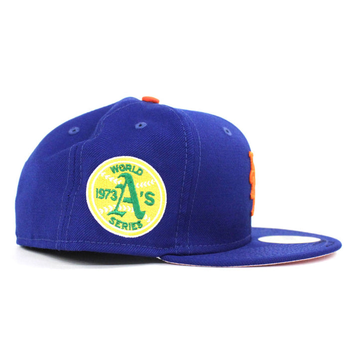 New York Mets 1973 World Series 59Fifty New Era Fitted Hat Ver 2 (Blue PINK Under Brim)