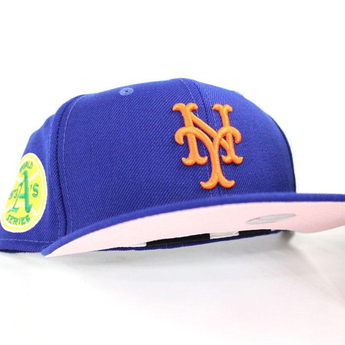New York Mets 1973 World Series 59Fifty New Era Fitted Hat Ver 2 (Blue PINK Under Brim)