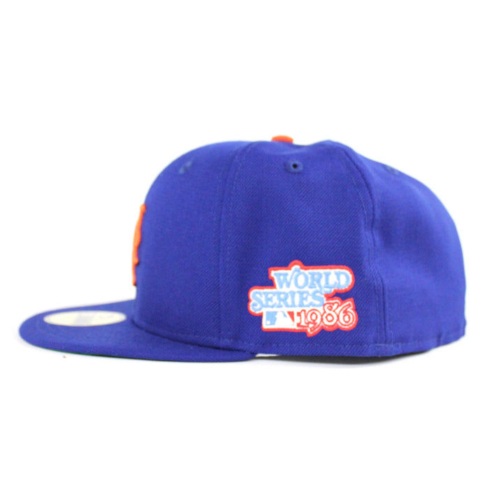 New York Mets 1986 World Series 59Fifty New Era Fitted Hat (Blue Green Under Brim)
