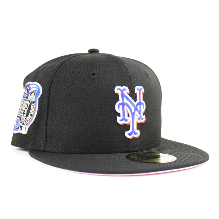 New York Mets 2000 Subway Series New Era 59Fifty Fitted Hat (Black Pink Under Brim)