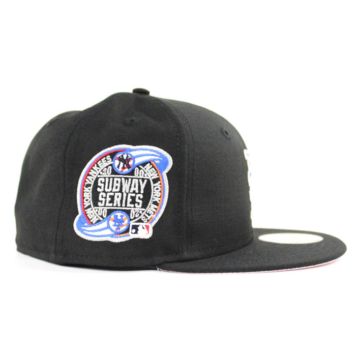 New York Mets 2000 Subway Series New Era 59Fifty Fitted Hat (Black Pink Under Brim)