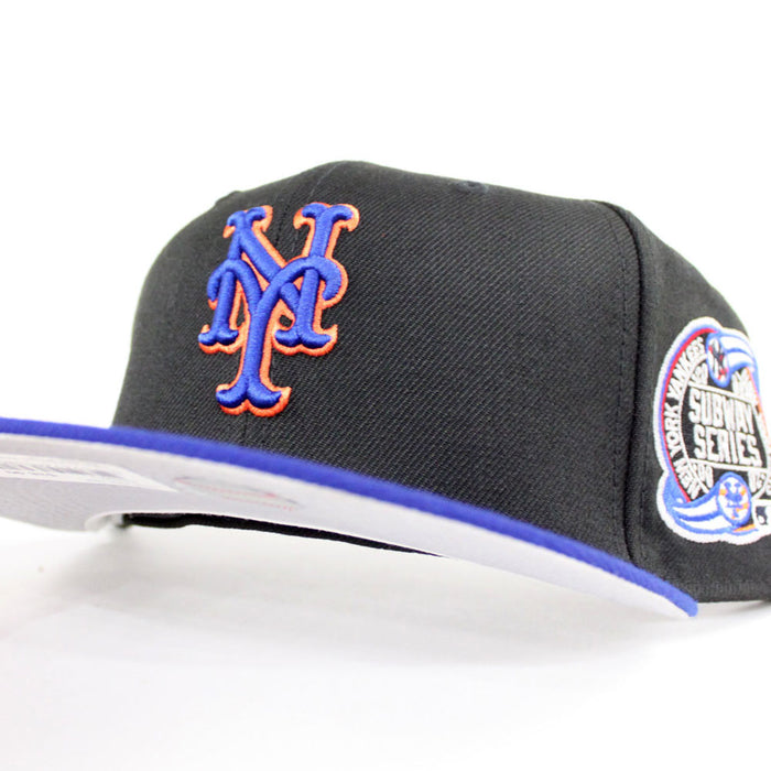 New York Mets 2000 Subway Series New Era 59Fifty Fitted Hat (Black Road Gray Under Brim)