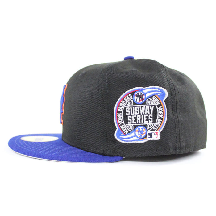 New York Mets 2000 Subway Series New Era 59Fifty Fitted Hat (Black Road Gray Under Brim)