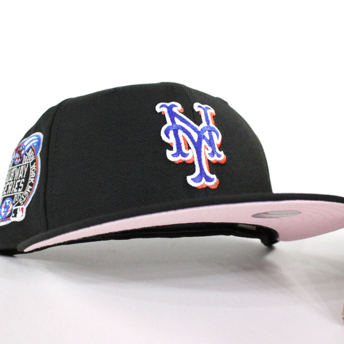 New York Mets 2000 Subway Series New Era 59Fifty Fitted Hats (Black ALT Pink Under Brim)
