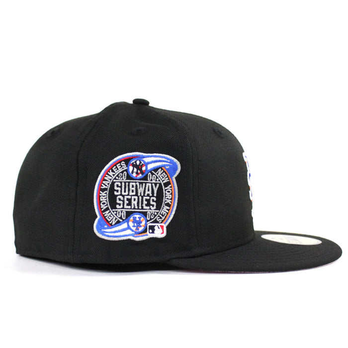 New York Mets 2000 Subway Series New Era 59Fifty Fitted Hats (Black ALT Pink Under Brim)