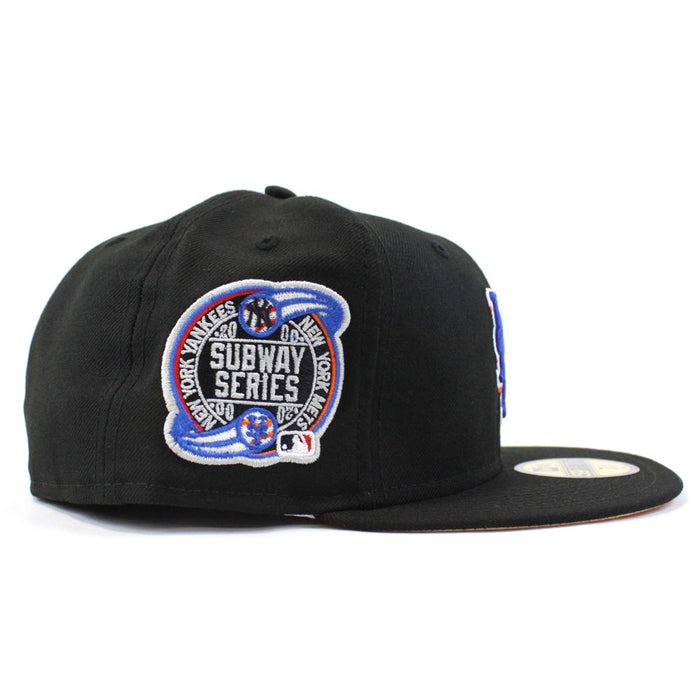 New York Mets 2000 World Series New Era 59Fifty Fitted Hat (Black Peach Under Brim)