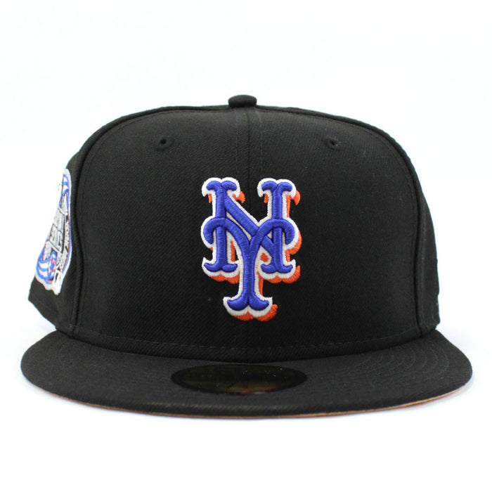 New York Mets 2000 World Series New Era 59Fifty Fitted Hat (Black Peach Under Brim)