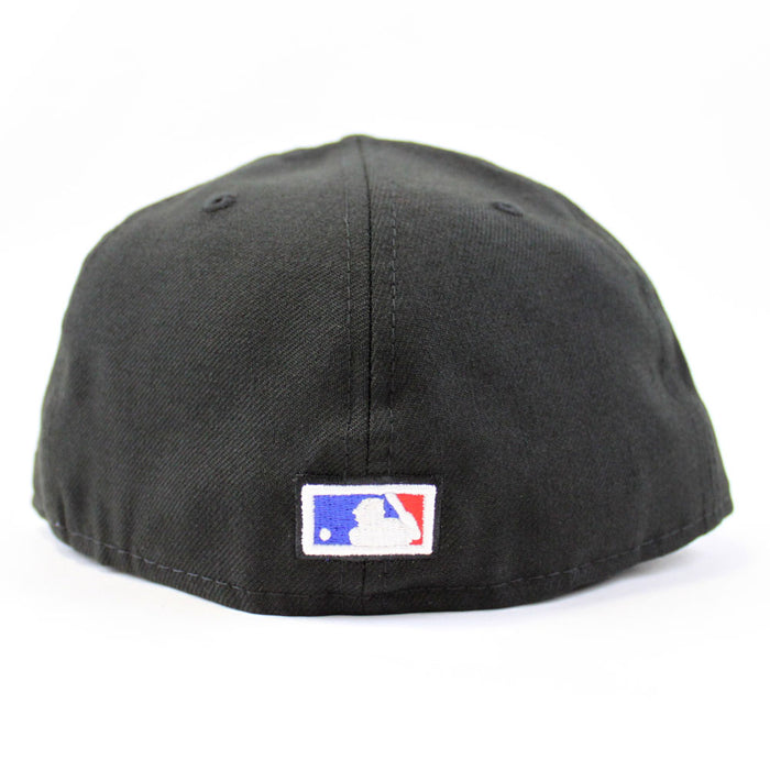 New York Mets 2000 World Series New Era 59Fifty Fitted Hat (Black Peach Under Brim)