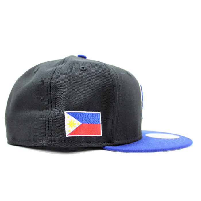 New York Mets Flag of the Philippines New Era 59Fifty Fitted Hat (Black Blue Grey Under Brim)